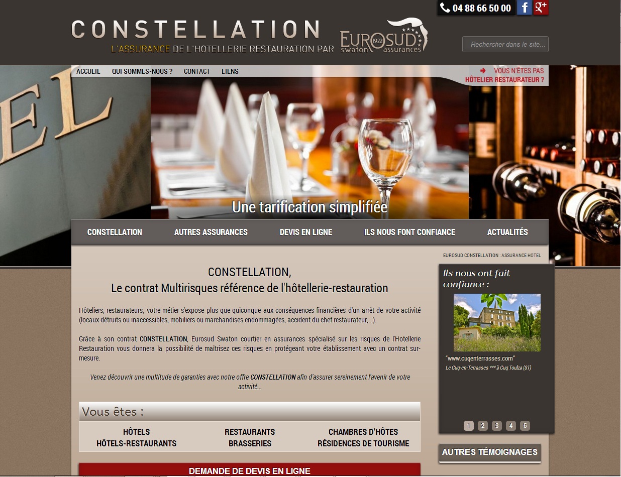 constellation assurances hotelerie